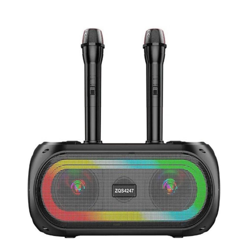 Parlante Zqs 4247 Bluetooth Multifuncional Led Incluye Dos Micrófonos Parlante Zqs 4247 Bluetooth Multifuncional Led Incluye Dos Micrófonos
