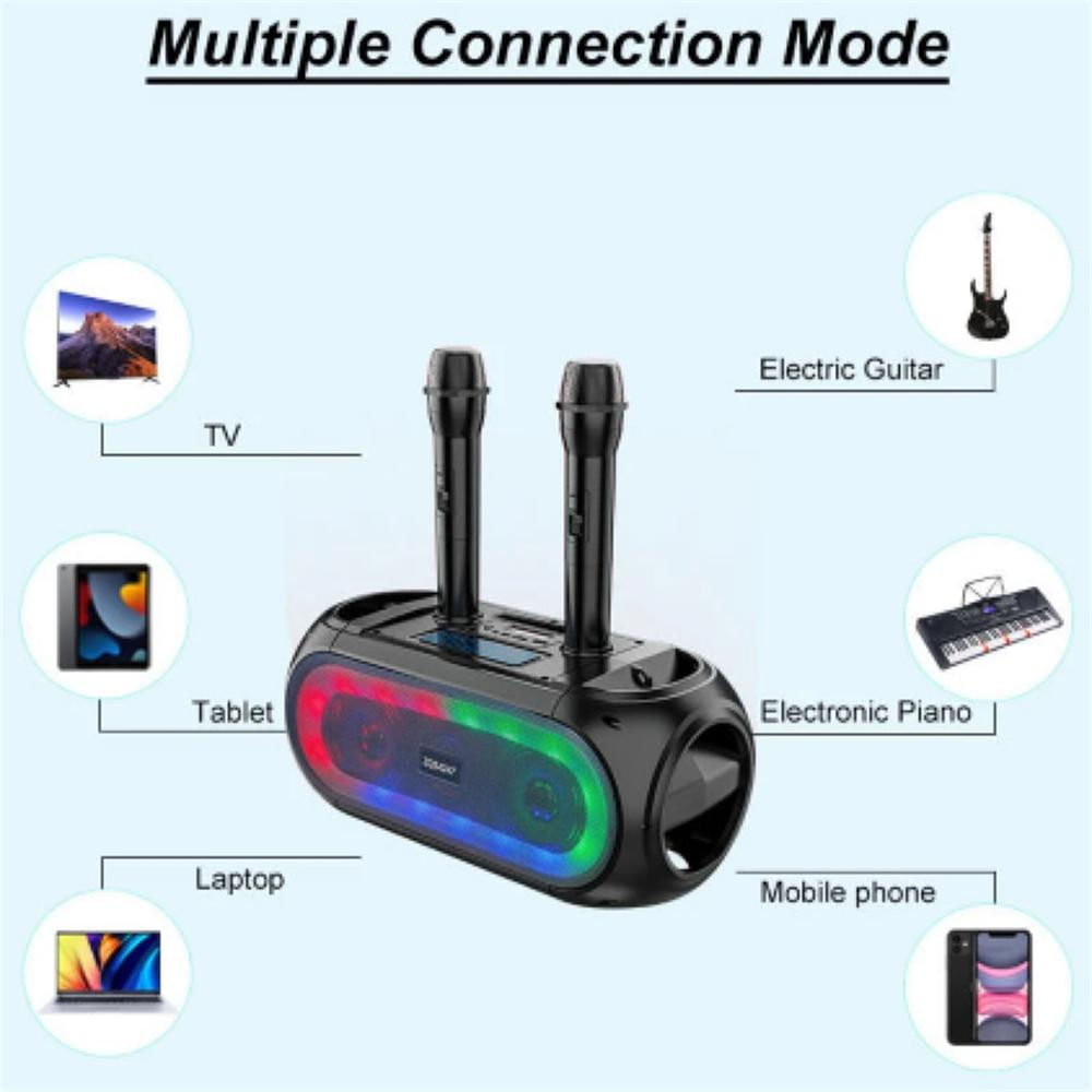 Parlante Zqs 4247 Bluetooth Multifuncional Led Incluye Dos Micrófonos img #4