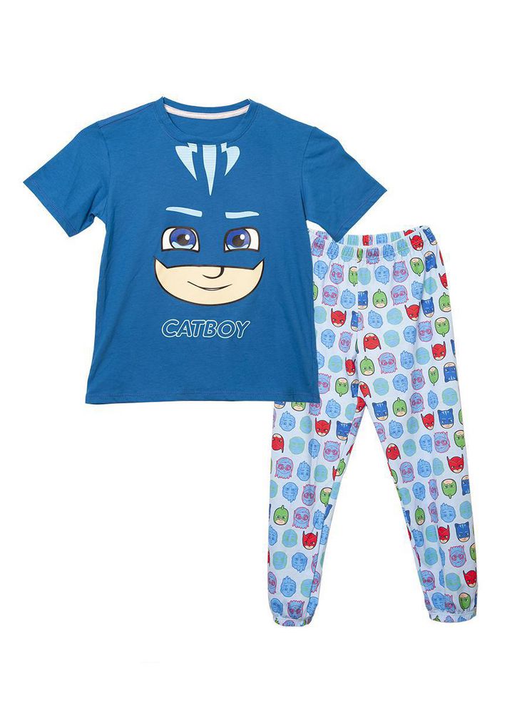 PJ Masks - Conjunto de pijama de algodón de 4 piezas para niño