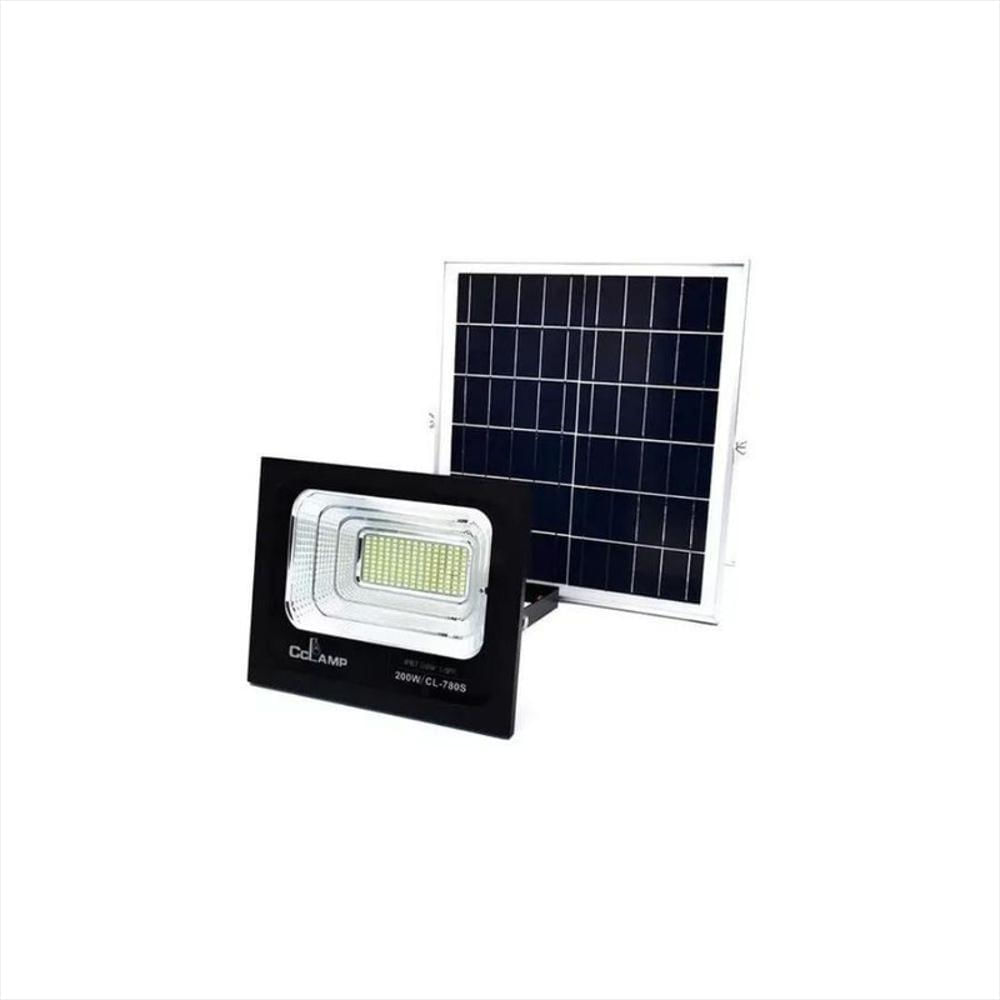 Reflector Exterior Lampara Led Panel Solar Recargable 200W