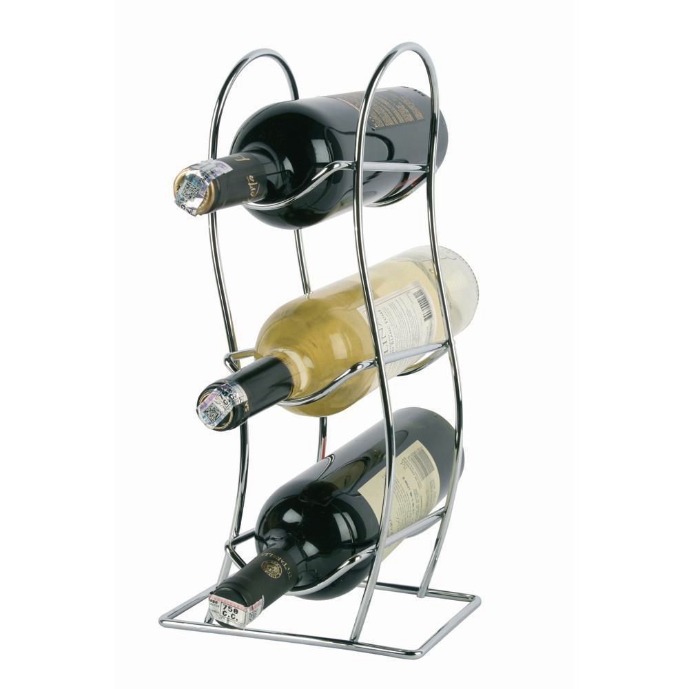 SOPORTE CROMADO PARA 3 BOTELLA AMBIENTE GOURMET MARCA EXCLUSI 1074 img #1