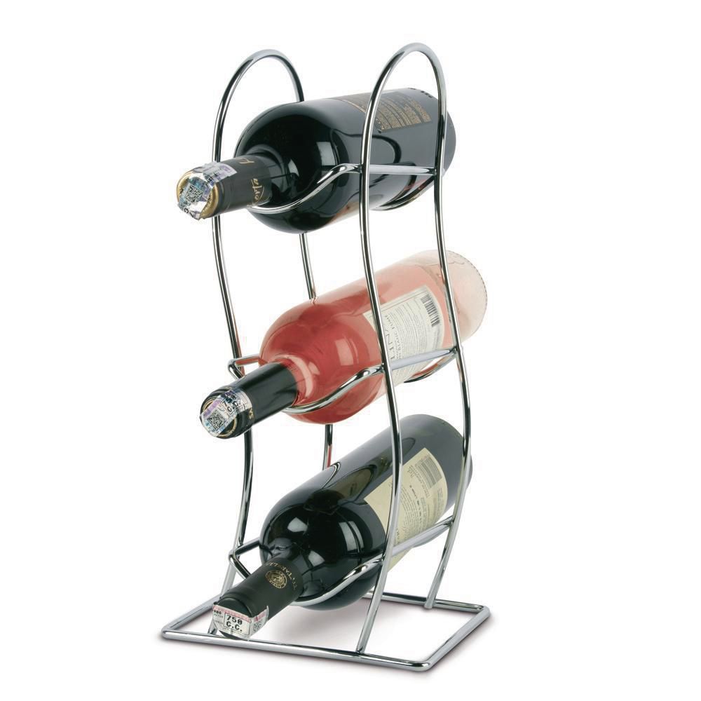 SOPORTE CROMADO PARA 3 BOTELLA AMBIENTE GOURMET MARCA EXCLUSI 1074 img #2