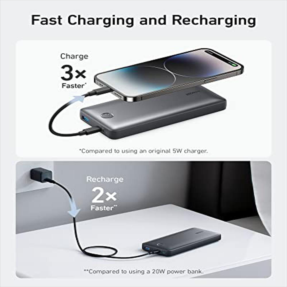Cargador Portátil Anker Power Iq 3.0 Batería De 20.000 Mah Usb C Negro img #2