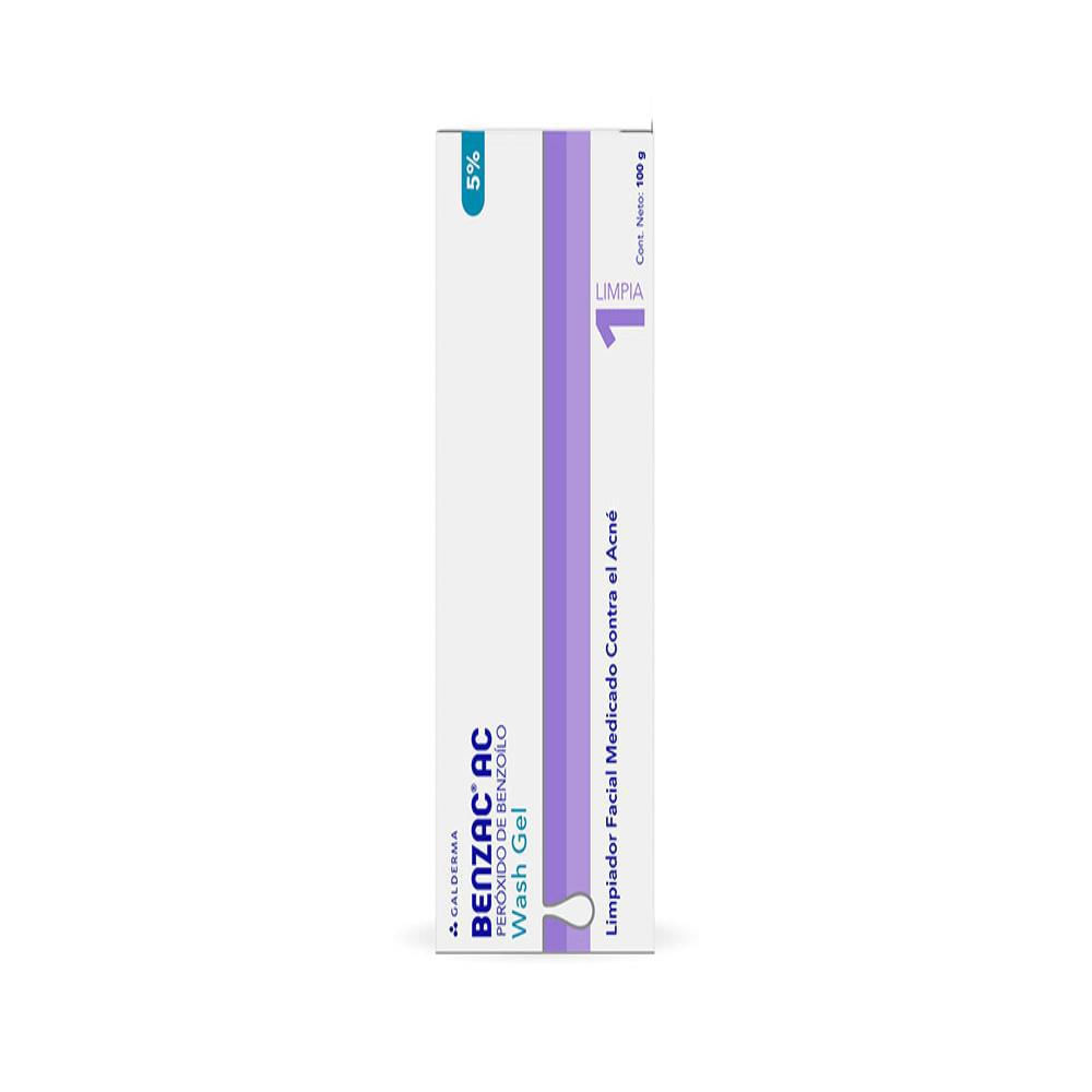 Benzac Ac Wash Peroxido De Benzoilo 5% (P/P)/0 Gel Topica Caj 1 Tub 100 G img #2