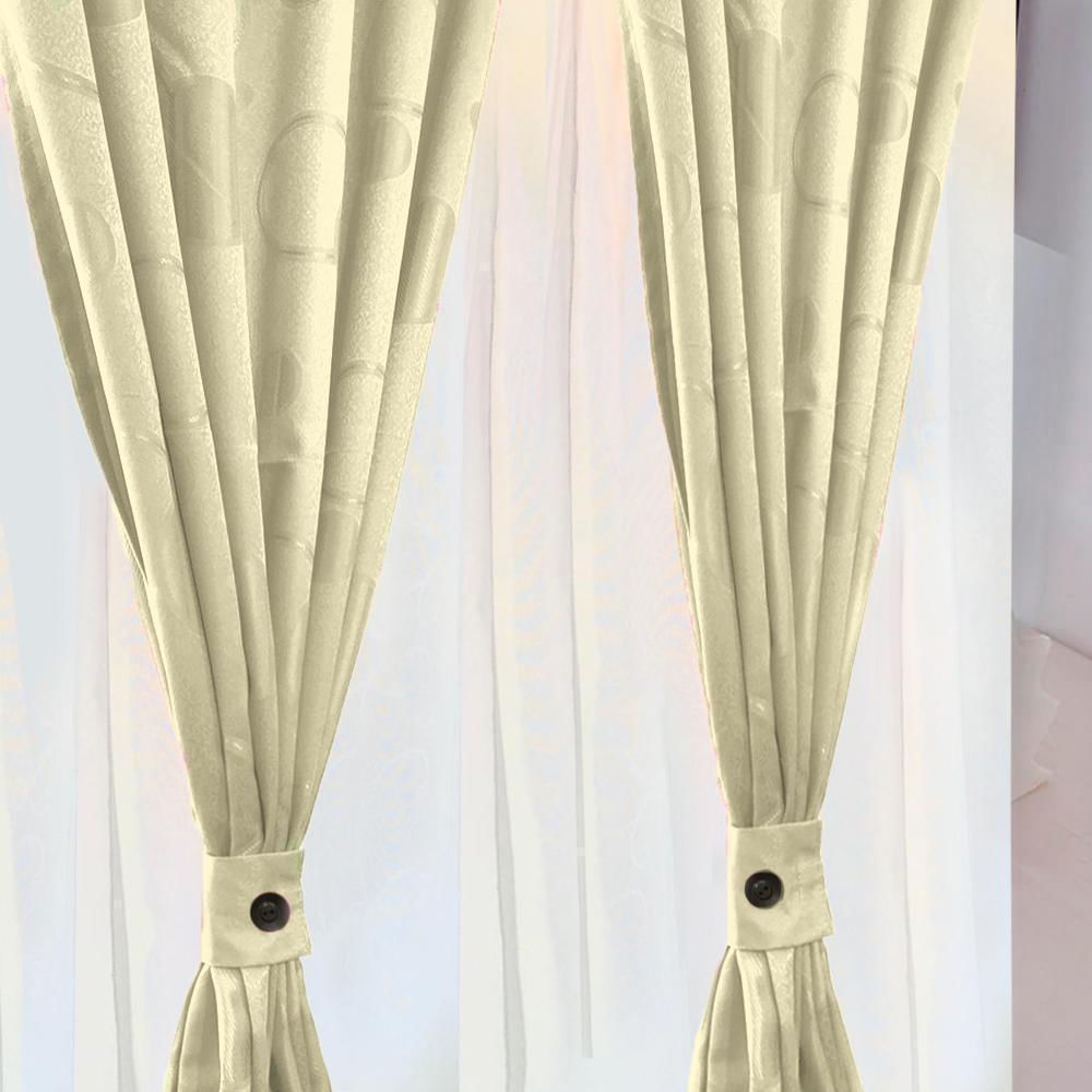 Cortina Jacquard Beige 280Cm*200Cm