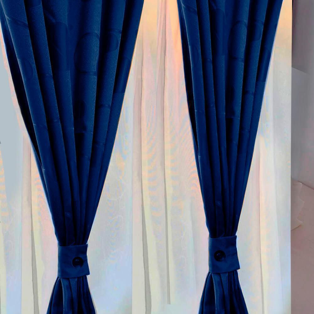 Cortina Jacquard Azul Oscuro 280Cm*200Cm
