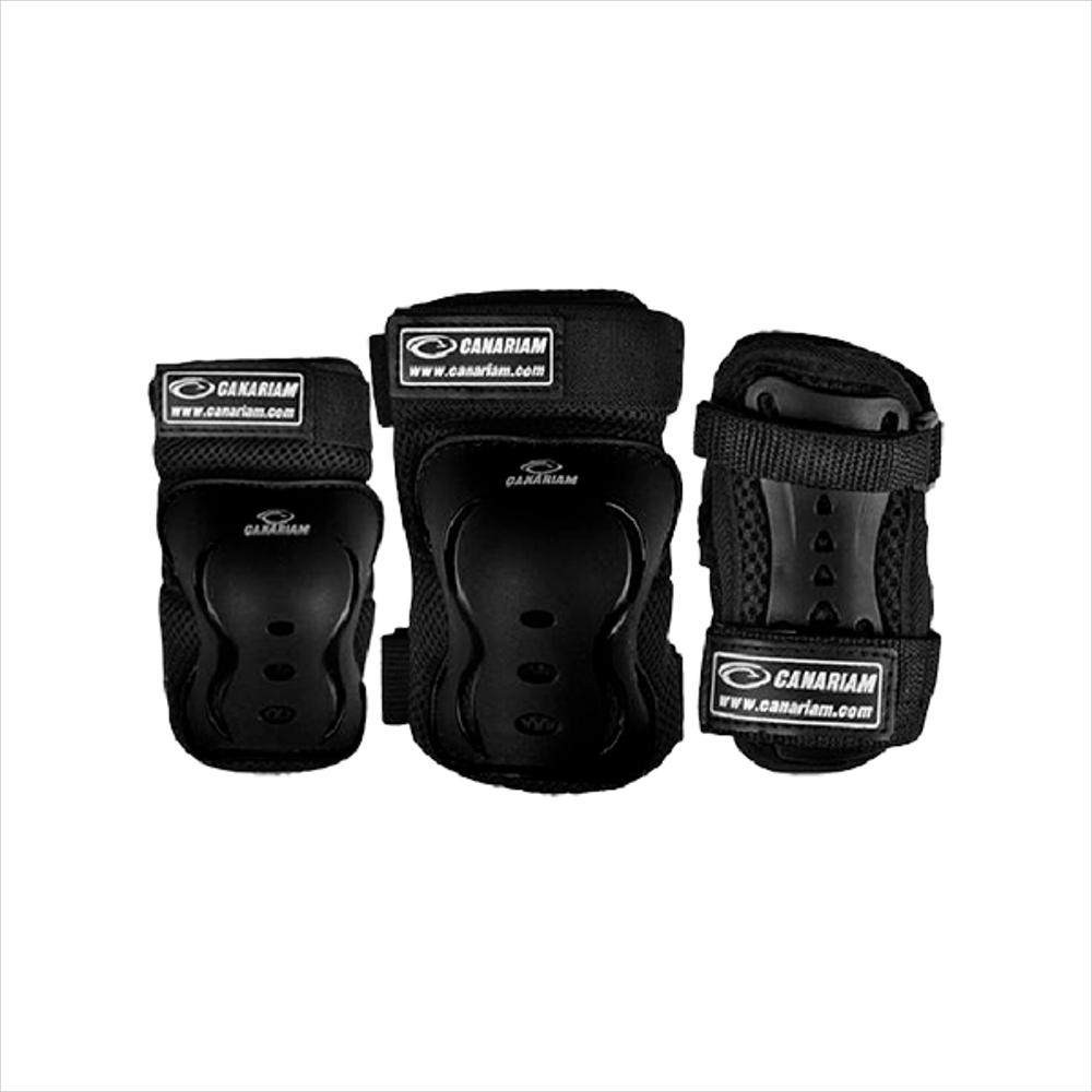 Rodilleras Kit De Protección Canariam Negro Talla L