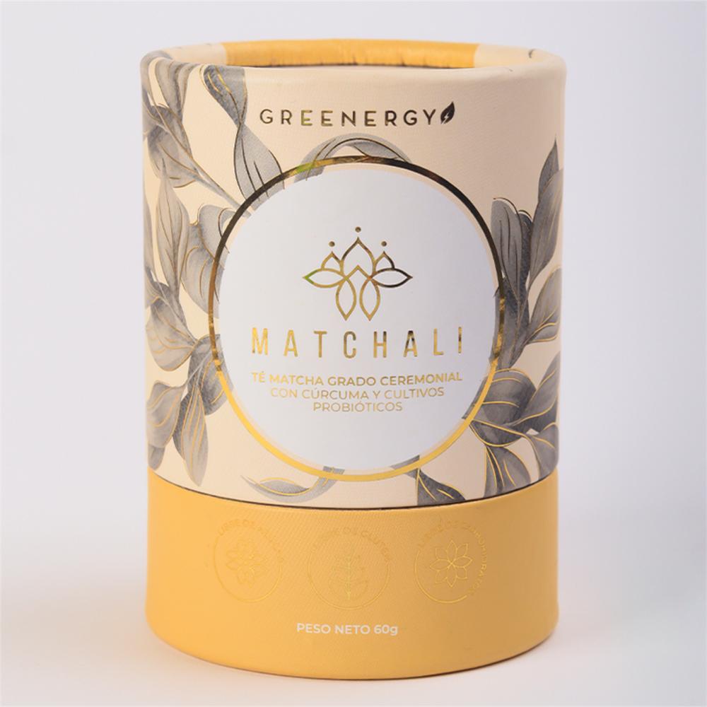 Té Matcha Grado Ceremonial Con Cúrcuma Y Cultivos Probióticos. Libre De Azúcar, Gluten Y Carbohidratos. 60G