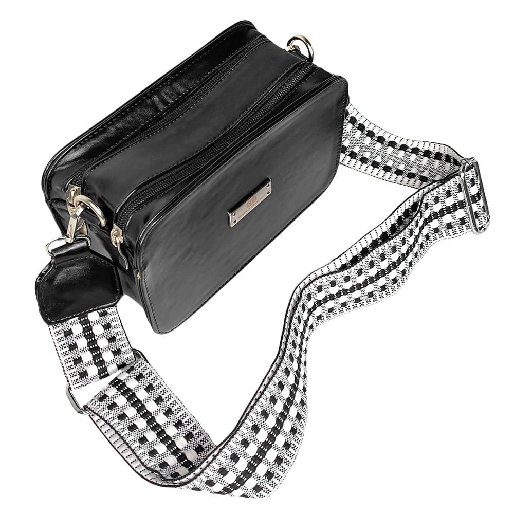 Bolso Manos Libres De Dama Mujer Karla Chacon Vega Negro img #1