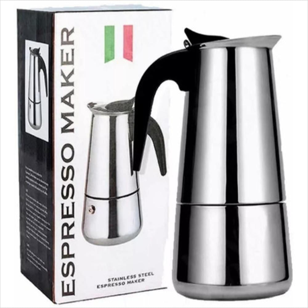 Cafetera 6 Tazas Acero Inox Sistema Italiana