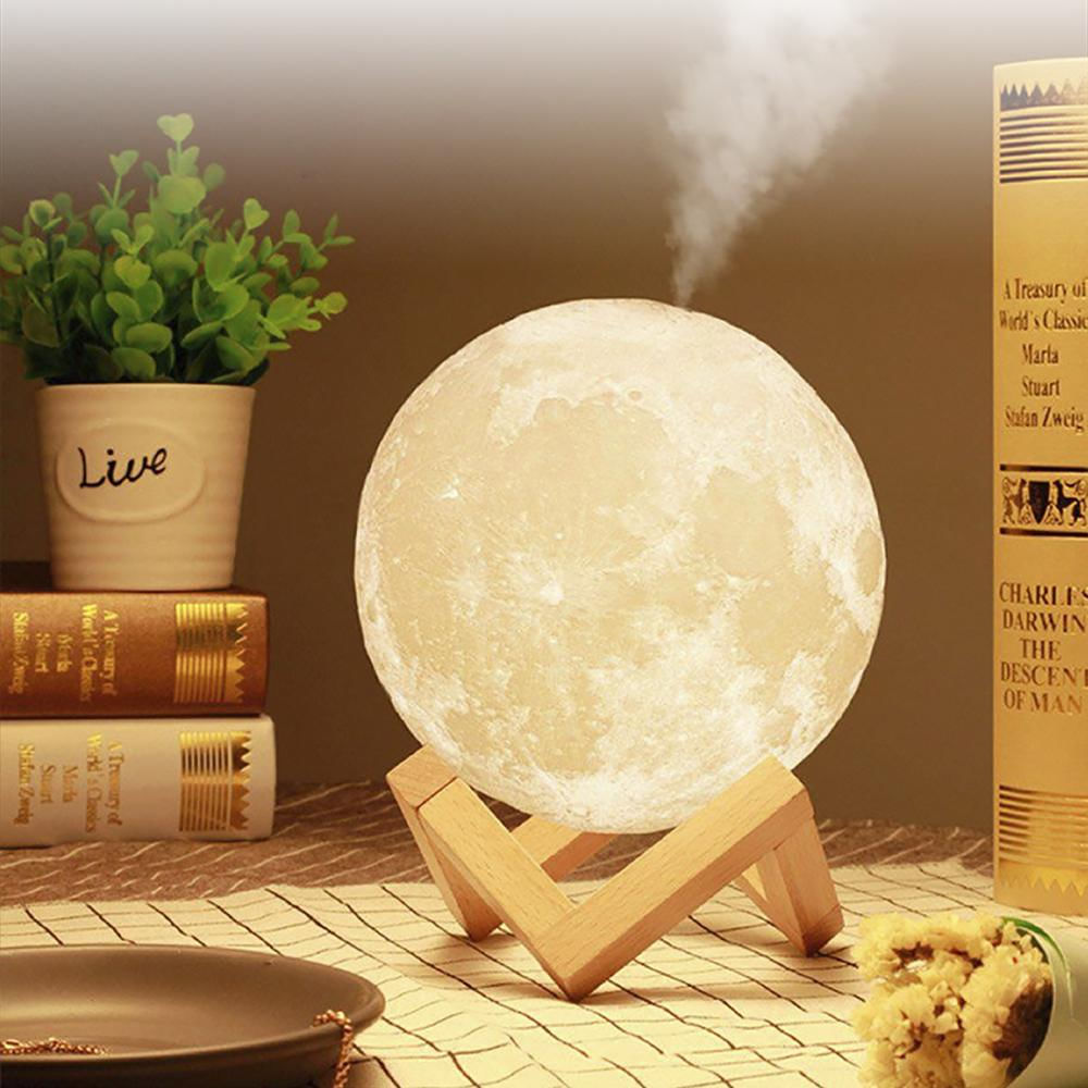 Humidificador Luna Lampara Difusor 3D