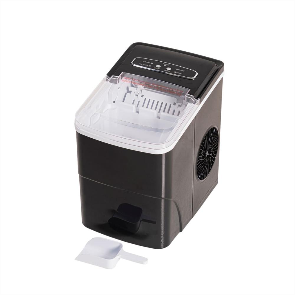 Fabricador De Hielo Capacidad 12Kg Hielera Acero Inoxidable Color Negra