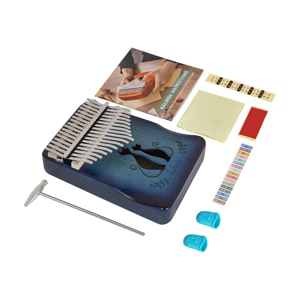 Kalimba De 17 Teclas Instrumento Musical Portatil Raktors Azul img #2