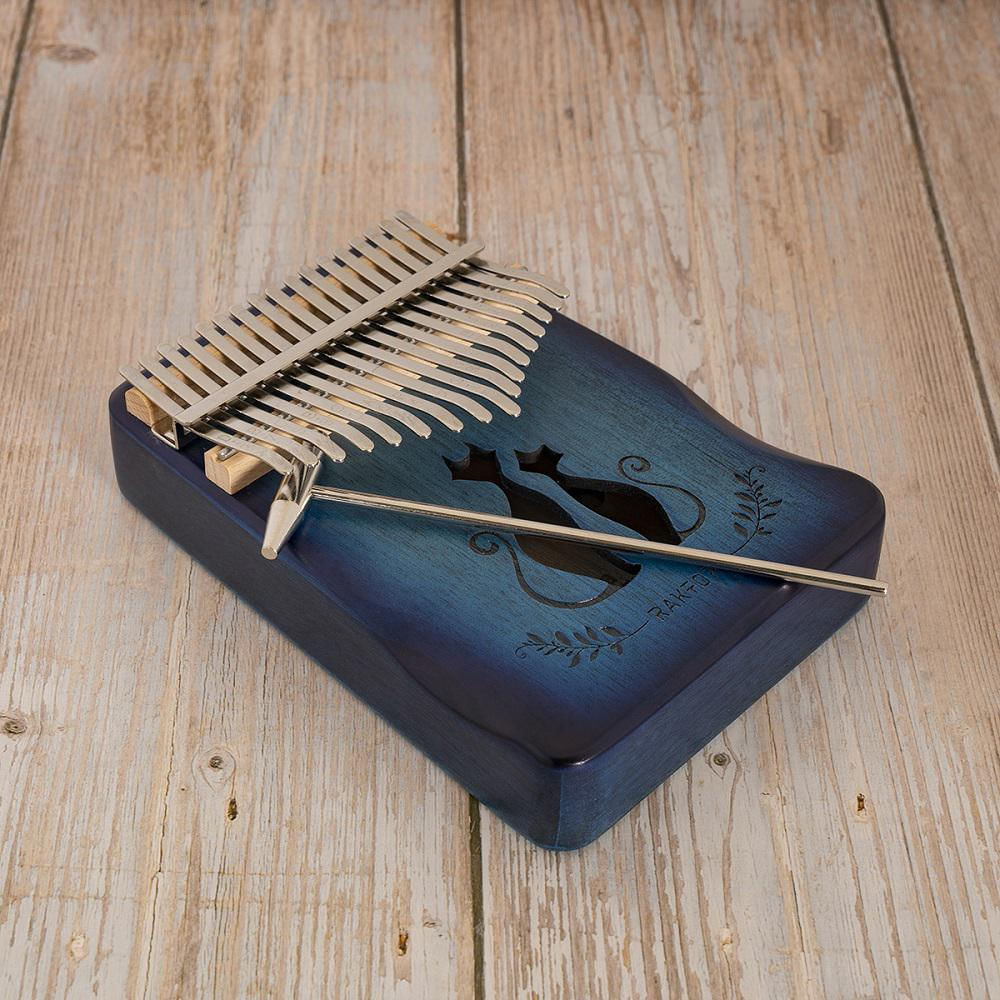 Kalimba De 17 Teclas Instrumento Musical Portatil Raktors Azul img #4