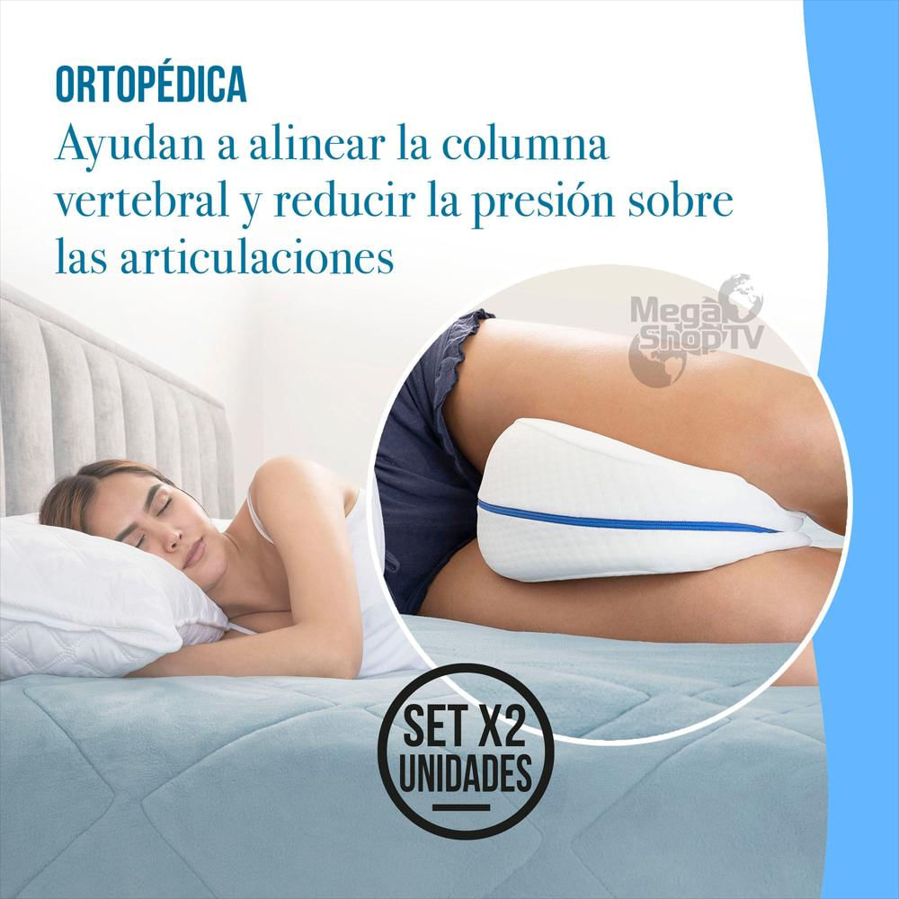 Combo X2 Cojin Ortopedico Piernas Almohada Rodillas Relajacion Terapia  Dormir
