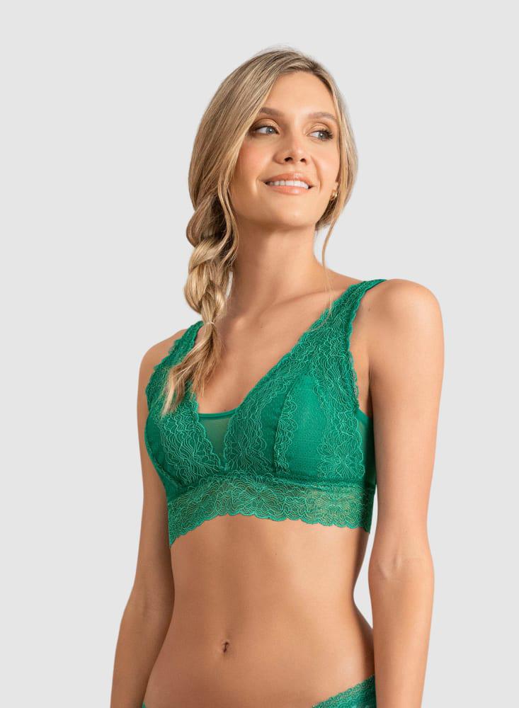 Colsie - Bralette triangular de encaje para mujer - caléndula/bermellón -  (grande) : : Ropa, Zapatos y Accesorios