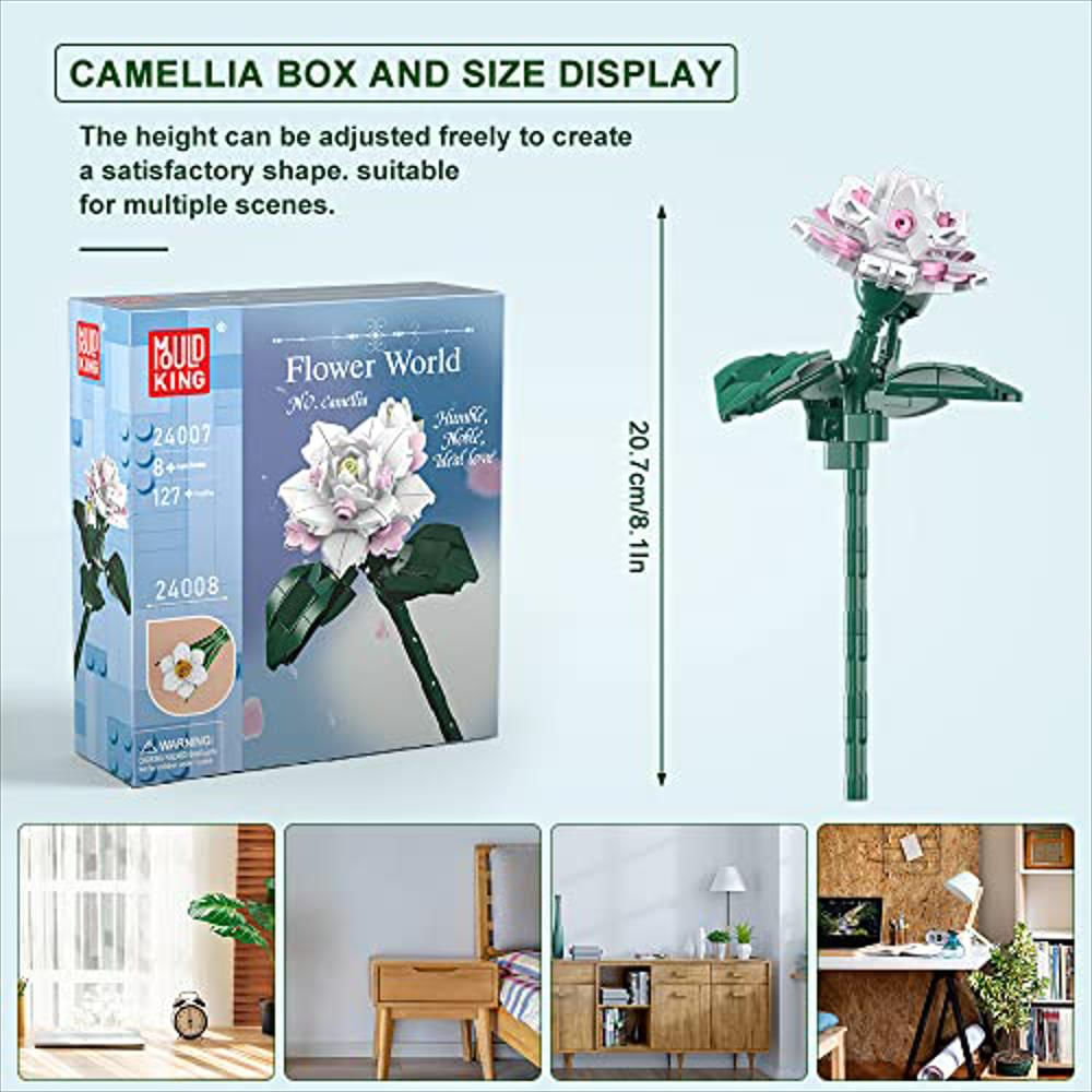 Set Construcción Mould King 127 Piezas Flor Artificial Camelia Modelo img #3