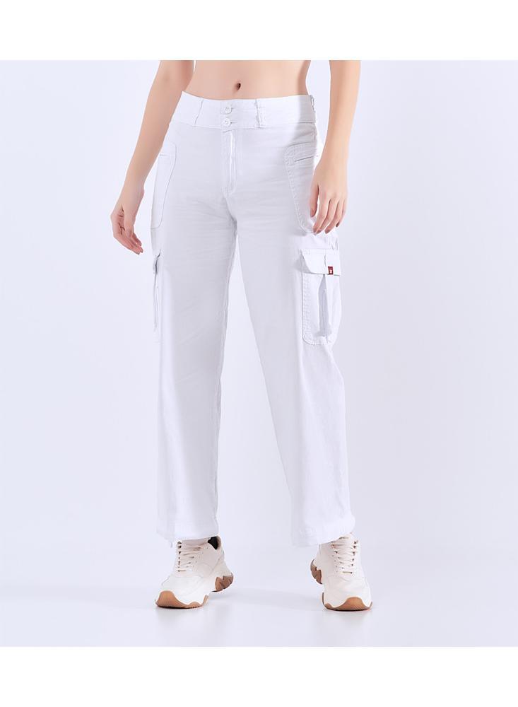 Pantalon Cargo Para Mujer Yuli Unser 8 Blanco