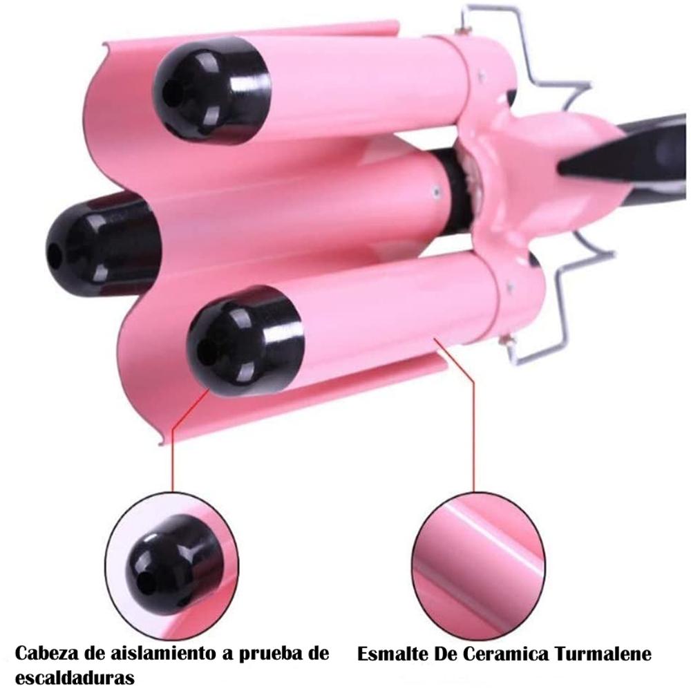 Plancha Rizadora Onduladora De Cabello 3 Tubos