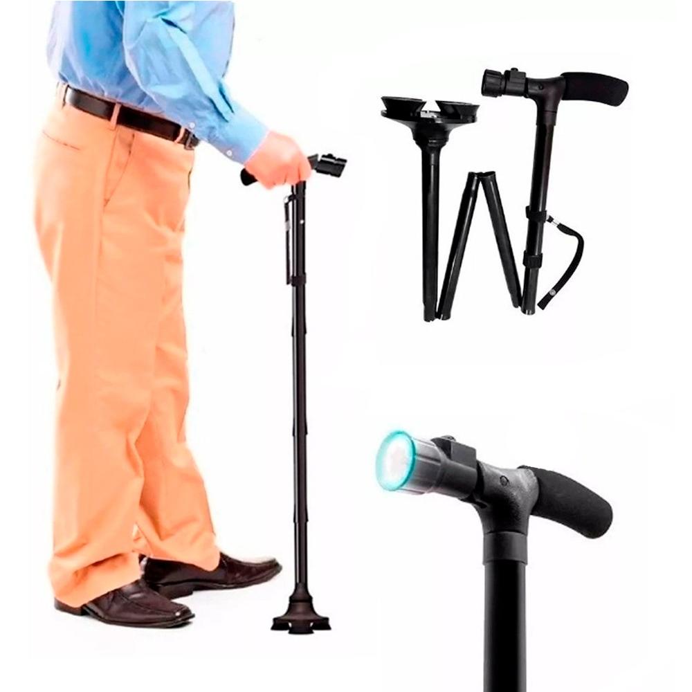 Baston Ortopedico Trusty Cane Con Linterna Luz Led Plegable