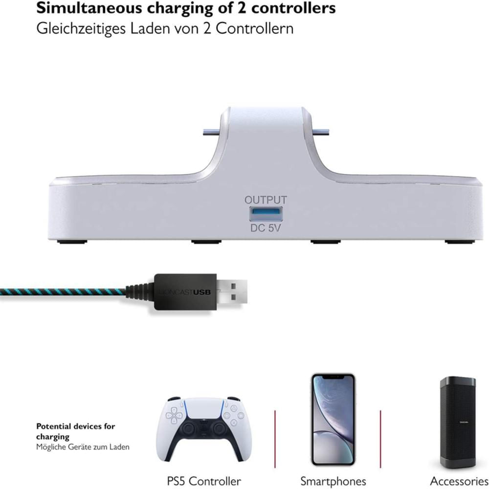 Base Cargador Doble Para Control Play 5 Dual Sense img #5
