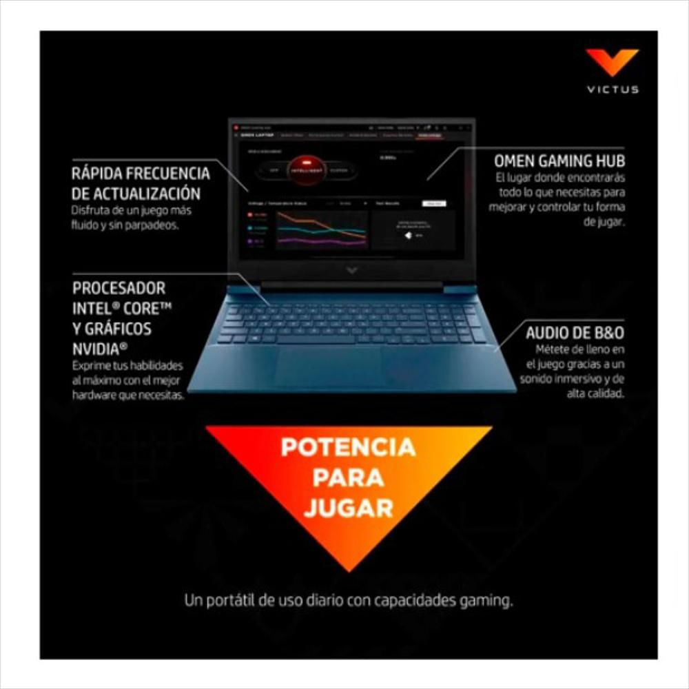 Computador Portátil Gamer Victus HP 16.1 Pulgadas d0507la