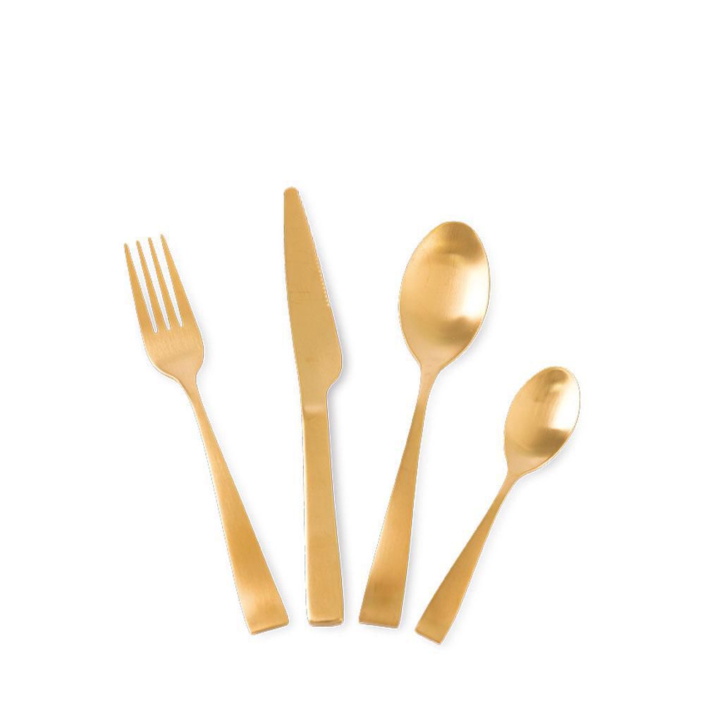 CUBIERTOS SOHO DORADO MATE AMBIENTE GOURMET MARCA EXCLUSI 20174