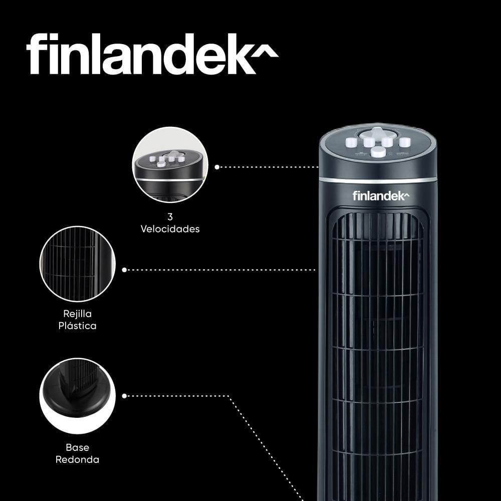 Ventilador torre con mando 31,5x80 cm negro - RETIF