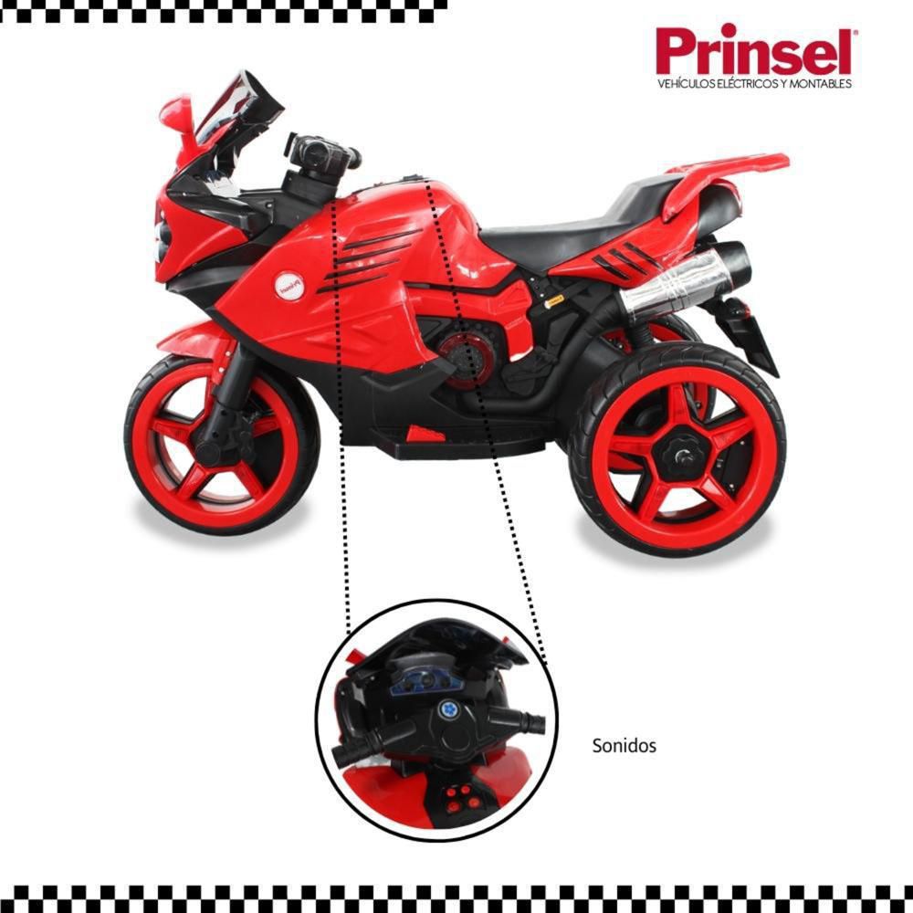 Moto Eléctrica Para Niños Magnum Pro Montable 6V Rojo PRINSEL