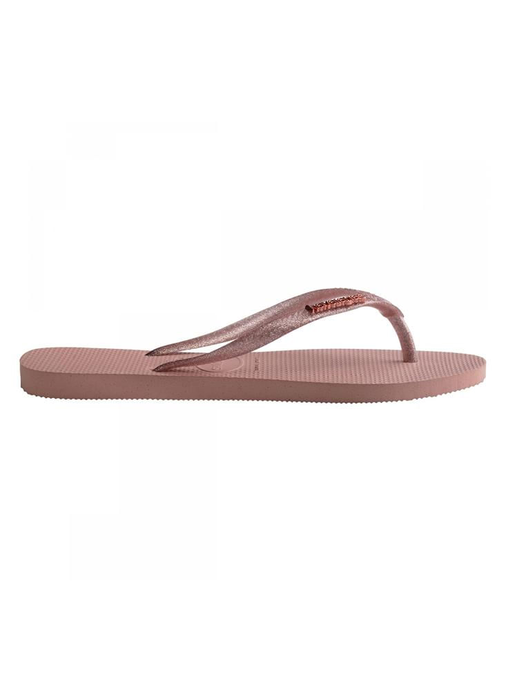 Sandalias Havaianas Slim Logo Metallic 4119875 Rosa Crocus Jalea De Damasco img #2