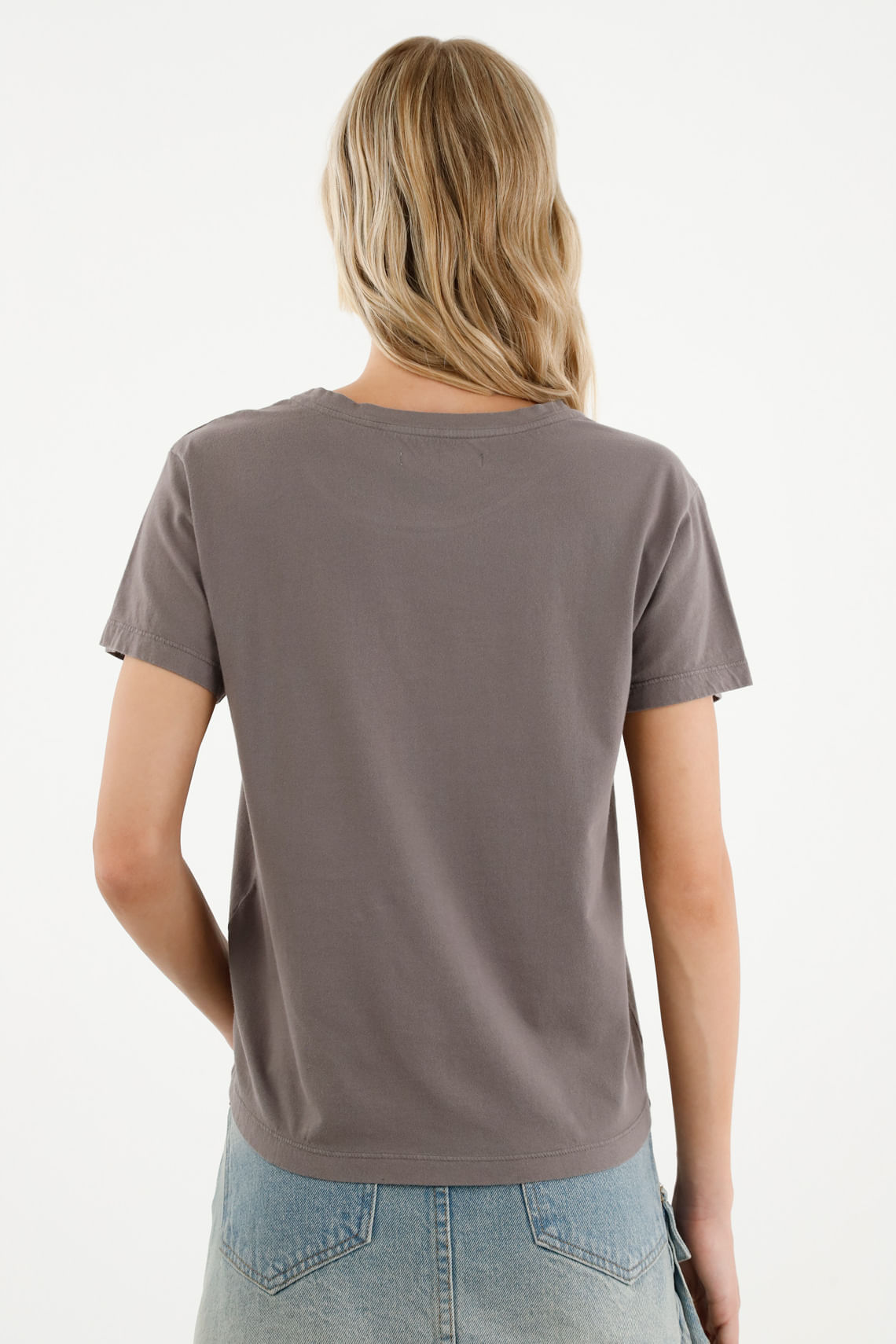 Camiseta gris basica para mujer XS