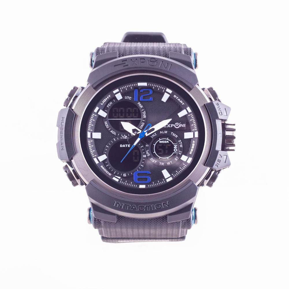 Reloj deportivo doble hora 3289-2-5 con numeros azules img #1