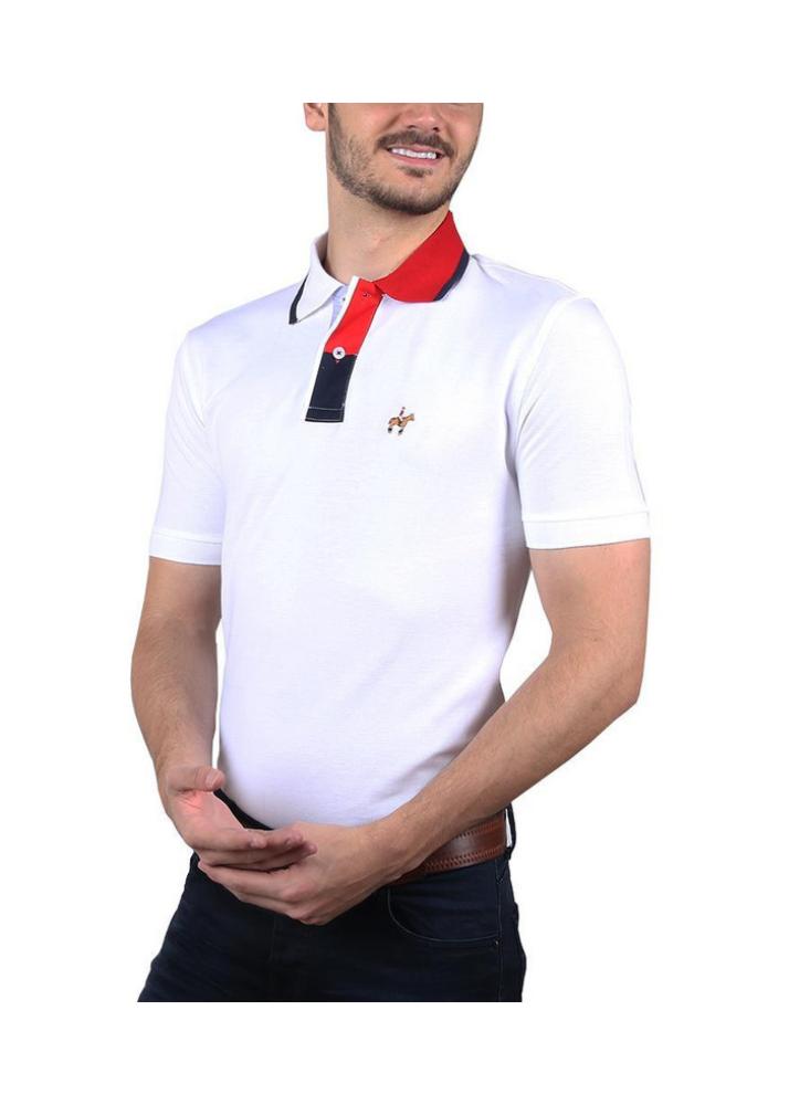 Camiseta Polo Contraste 130081119 Polo club XS Blanco