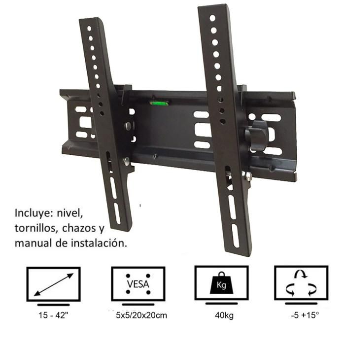 Soporte Fijo Para Tv V De 15 a 42 Pulgadas 40kg Inclinable img #3