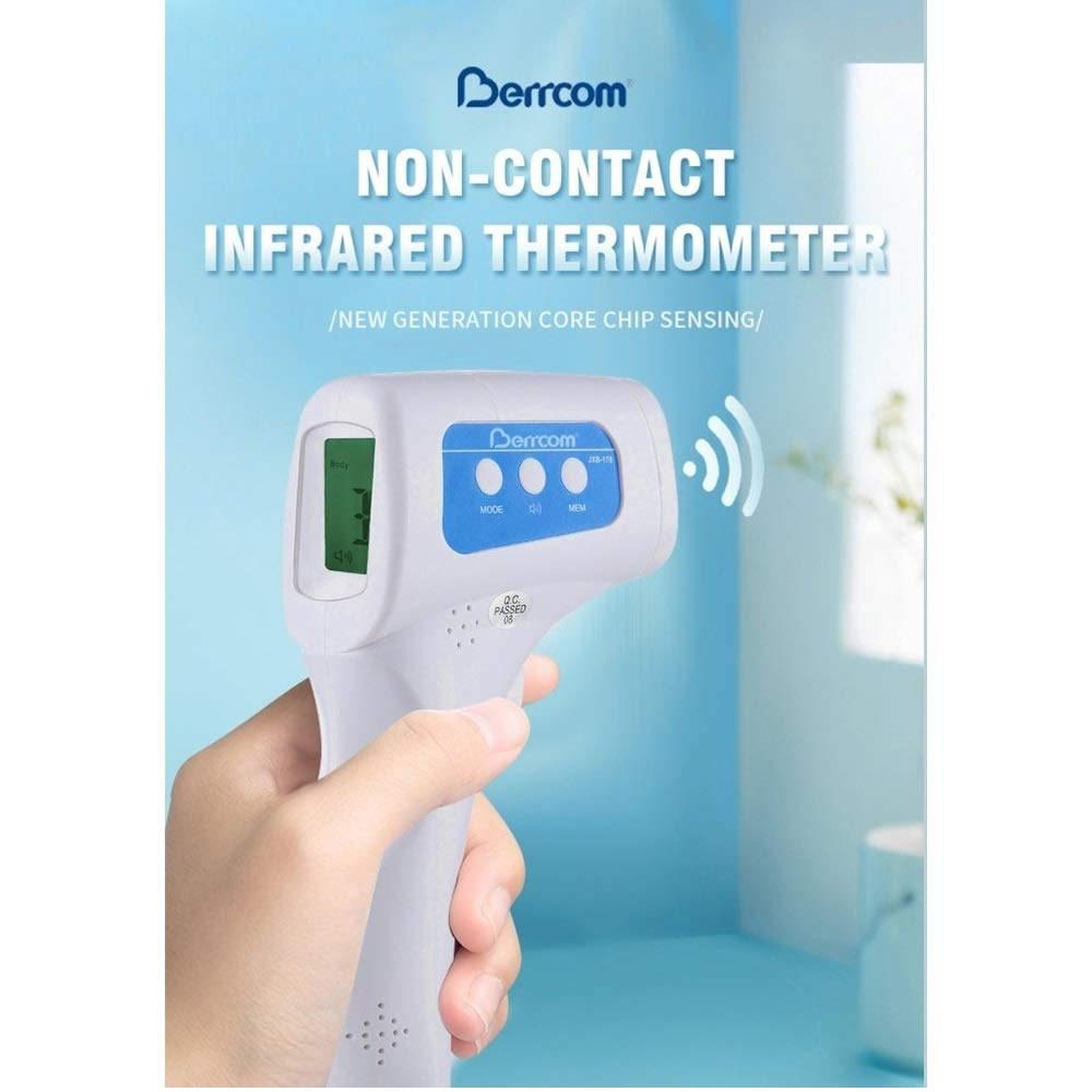 Paquete económico: termómetro digital Berrcom DT007 y Berrcom sin contacto  infrarrojo termómetro para adultos y niños JXB311