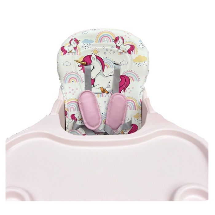 silla comedor para bebe niña rosa 2 en 1 unicornio maxibaby img #2
