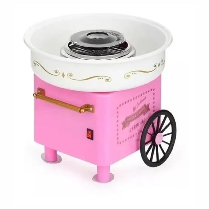 Kit Máquina Algodón de azúcar + preparación rosa y azul 800 g + 100 palillos