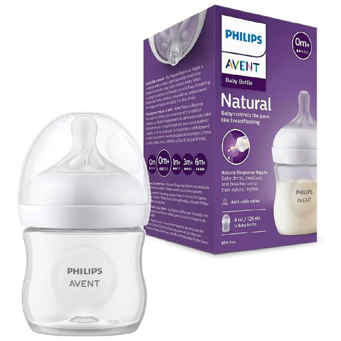 Tetero biberon anticolico Avent Natural 4 Oz Response