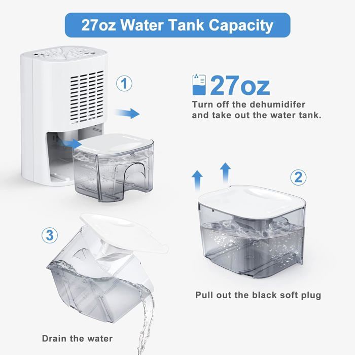 Deshumidificador Silencioso Portátil Para El Hogar / Humedad img #6