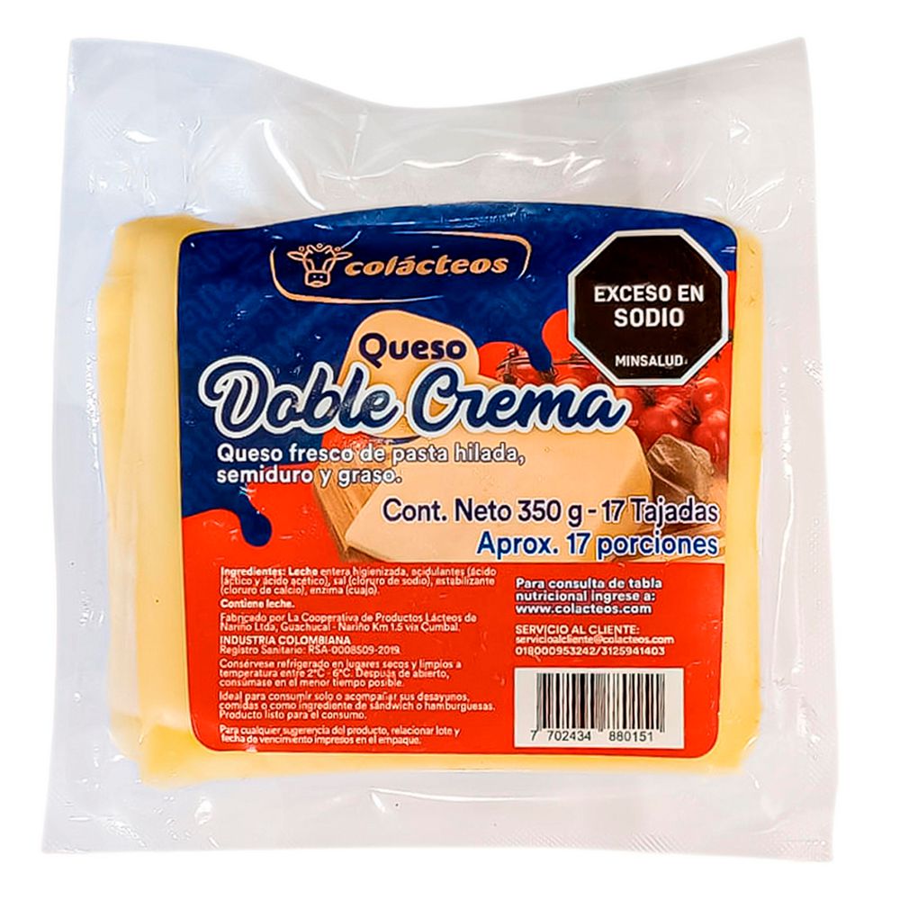 Queso Doble Crema Fresco COLACTEOS 350 gr img #1