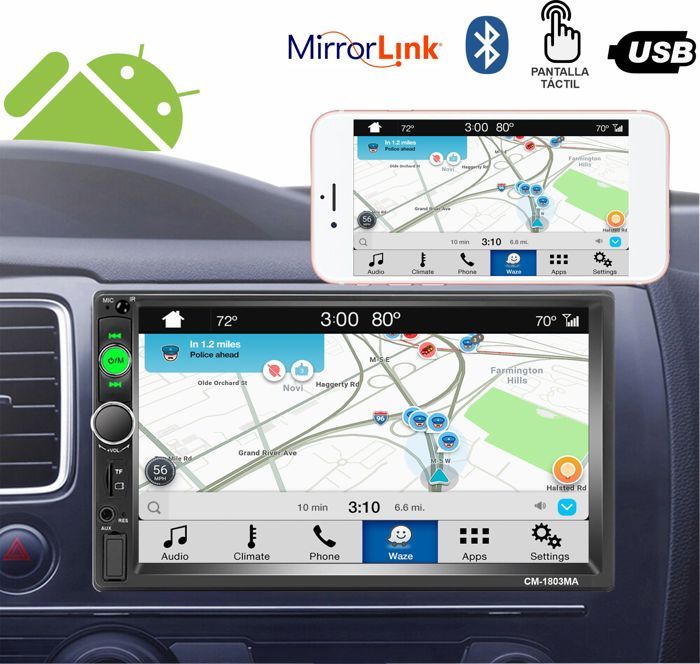 Autoradio pantalla táctil 7 bluetooth USB2 50W Brax&Stern Mirrorlink