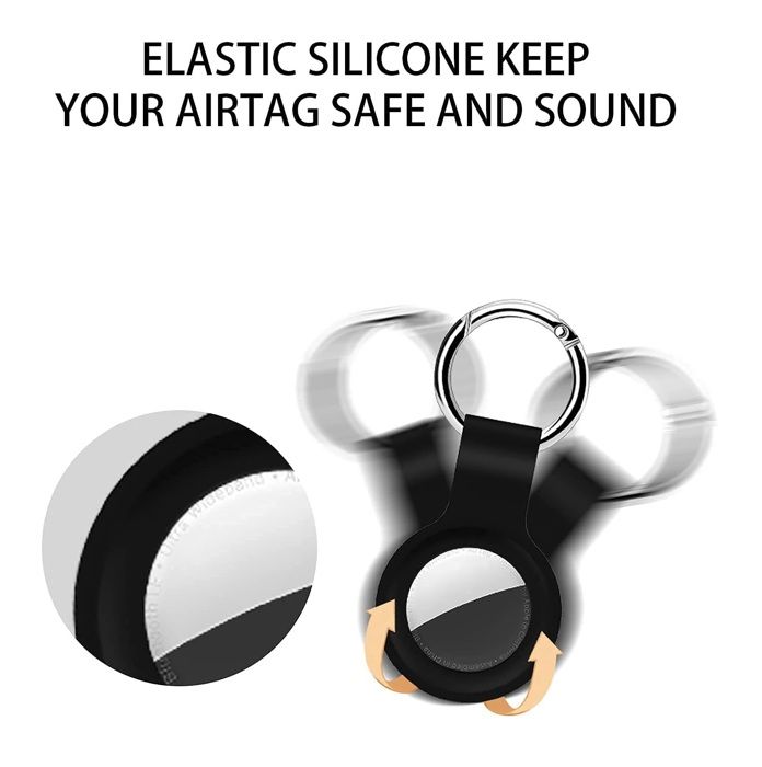 Funda Forro Protector Para Airtag Llavero Maleta Mascotas Negro img #3