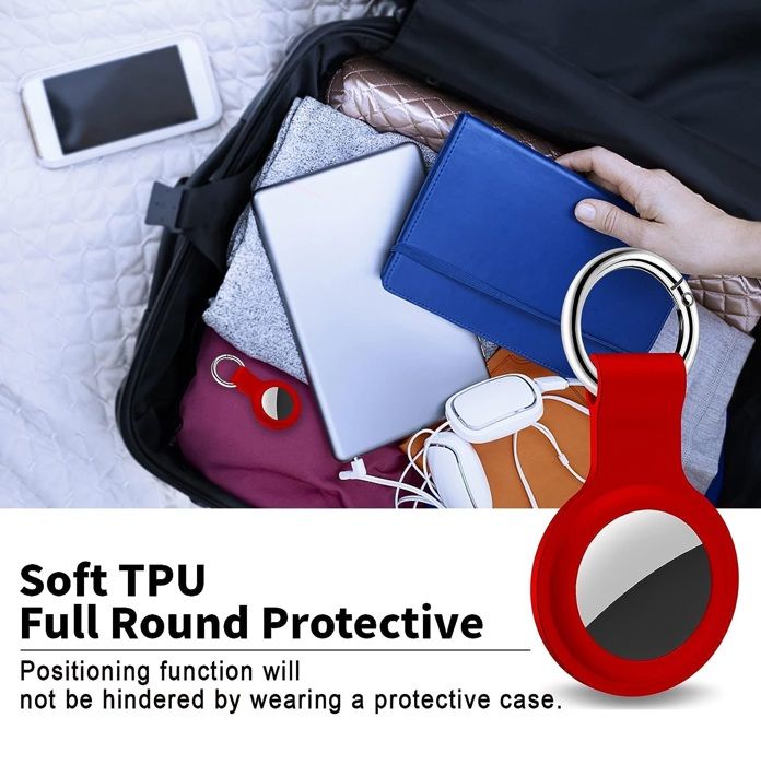 Funda Forro Protector Para Airtag Llavero Maleta Mascotas Negro img #4