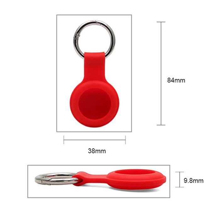 Funda Forro Protector Para Airtag Llavero Maleta Mascotas Verde Oscuro img #5