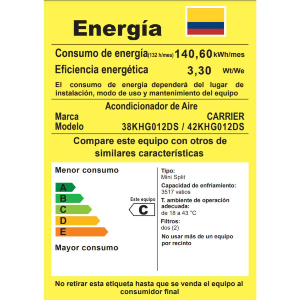 Aire Mini Split Carrier 12000 Btu Inverter img #4