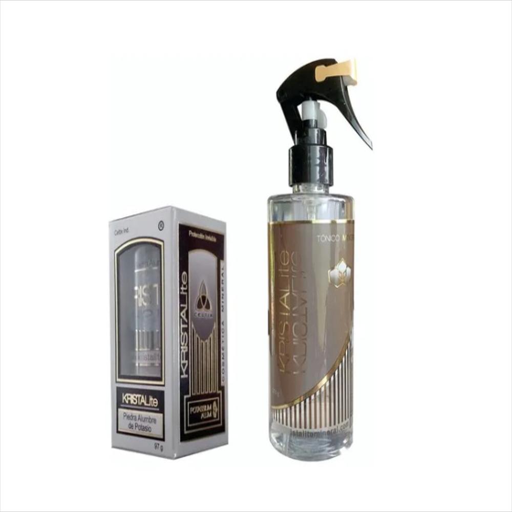 Desodorante Natural Piedra Alumbre Potasio Liquido + Barra