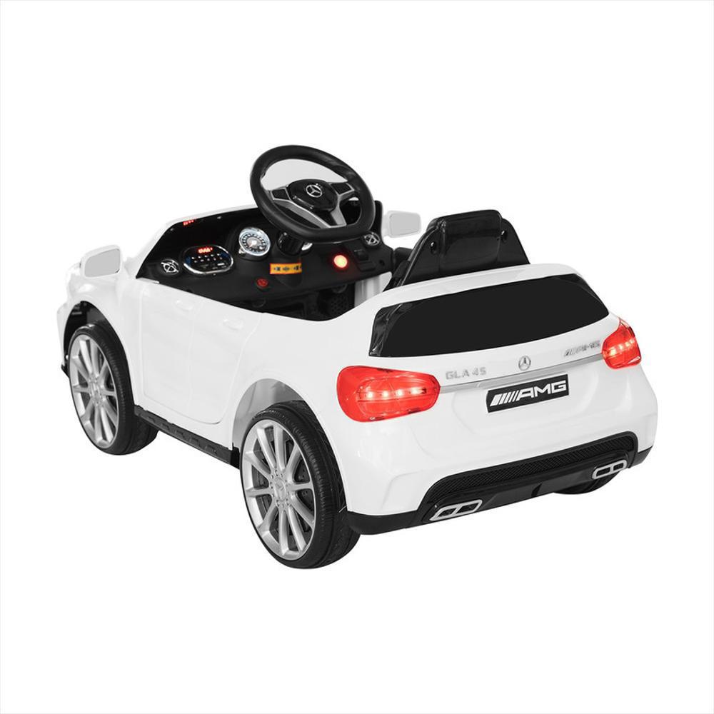Coche Eléctrico para Niño 3-8 Años Automóviles Infantiles Mercedes Benz GLA  con Mando a Distancia MP3 USB Carga 30kg 100x58x46cm Blanco