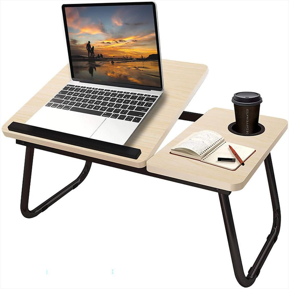 Mesa De Cama Para Computador Multifuncional Plegable Ajustable Natural