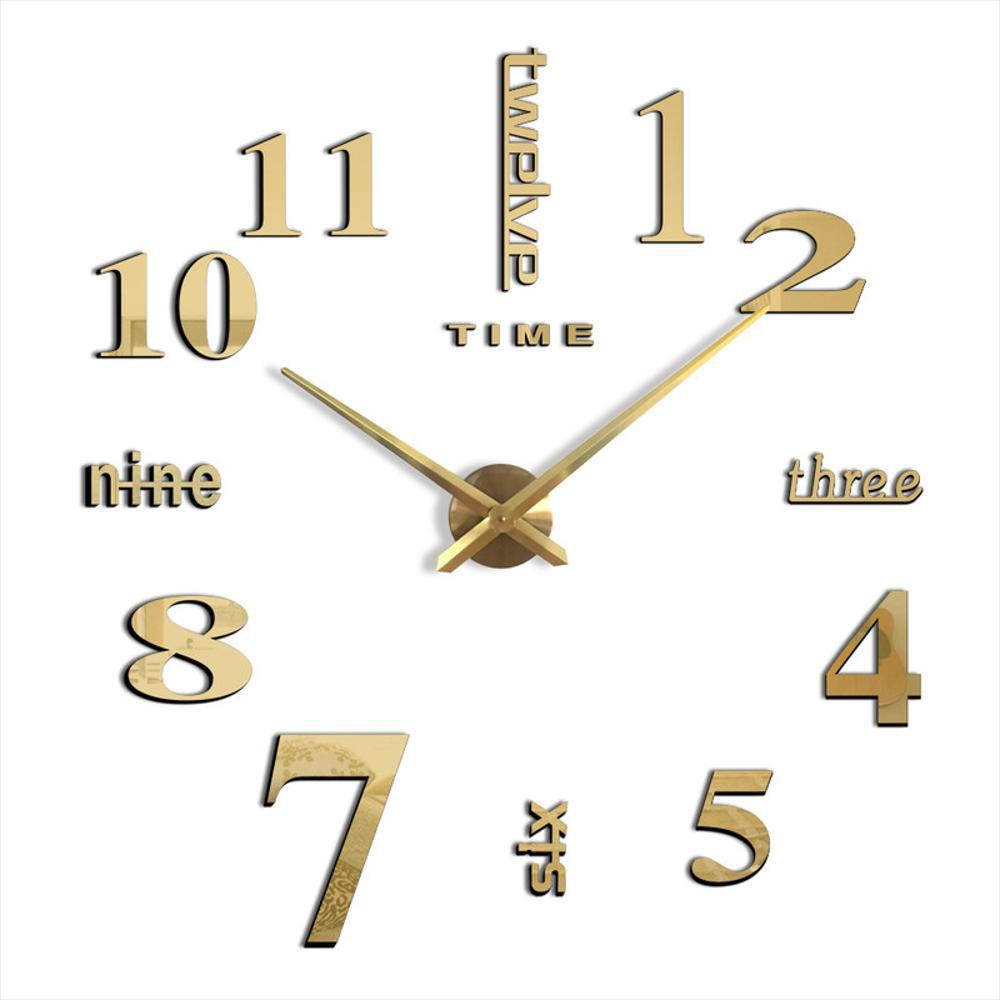 Relojes De Pared 3d Mecanismo De Reloj Grande Metal De Lujo Dorado Tamaño  Grande Diseño Moderno Mecanismo Reloj Pared Artículos De Decoración De  121,13 €