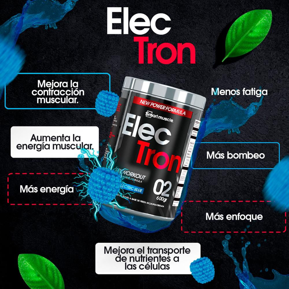 Pre Entreno Electron Electric Blue Smartmuscle img #2